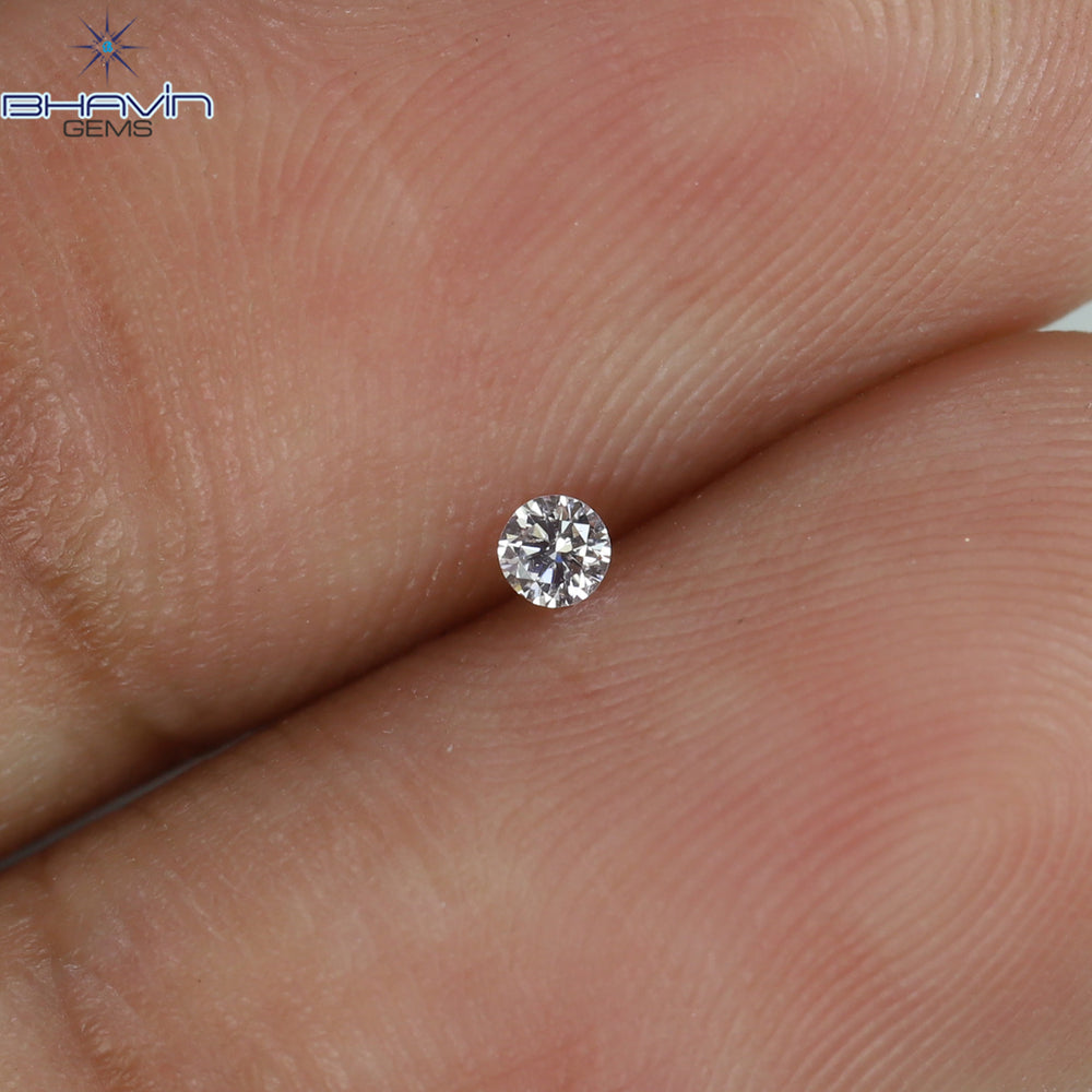 0.03 CT Round Shape Natural Diamond Pink (Argyle) Color SI1 Clarity (1.55 MM)