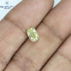 1.01 CT Cushion Shape Natural Diamond Yellow Color SI2 Clarity (6.30 MM)