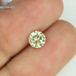 0.52 CT Round Shape Natural Diamond Green (Chameleon) Color VS2 Clarity (4.97 MM)