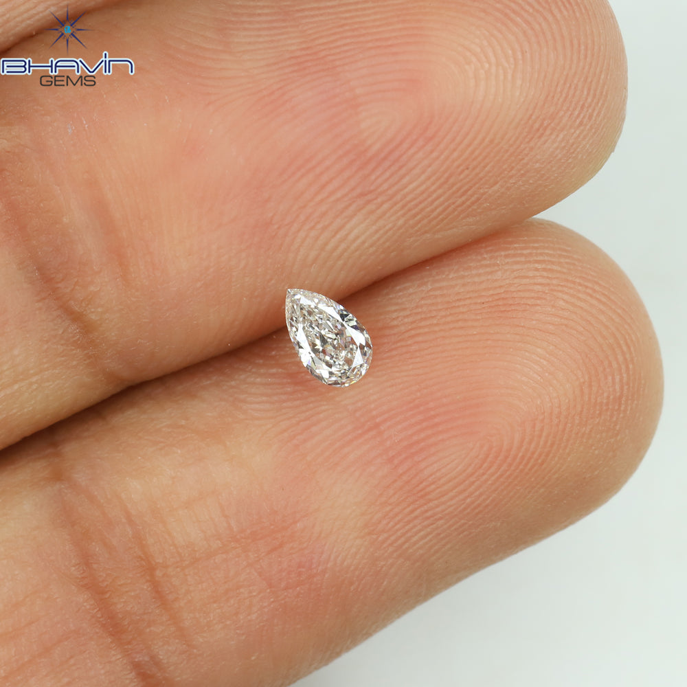 0.13 CT Pear Shape Natural Diamond Pink Color VS1 Clarity (4.46 MM)