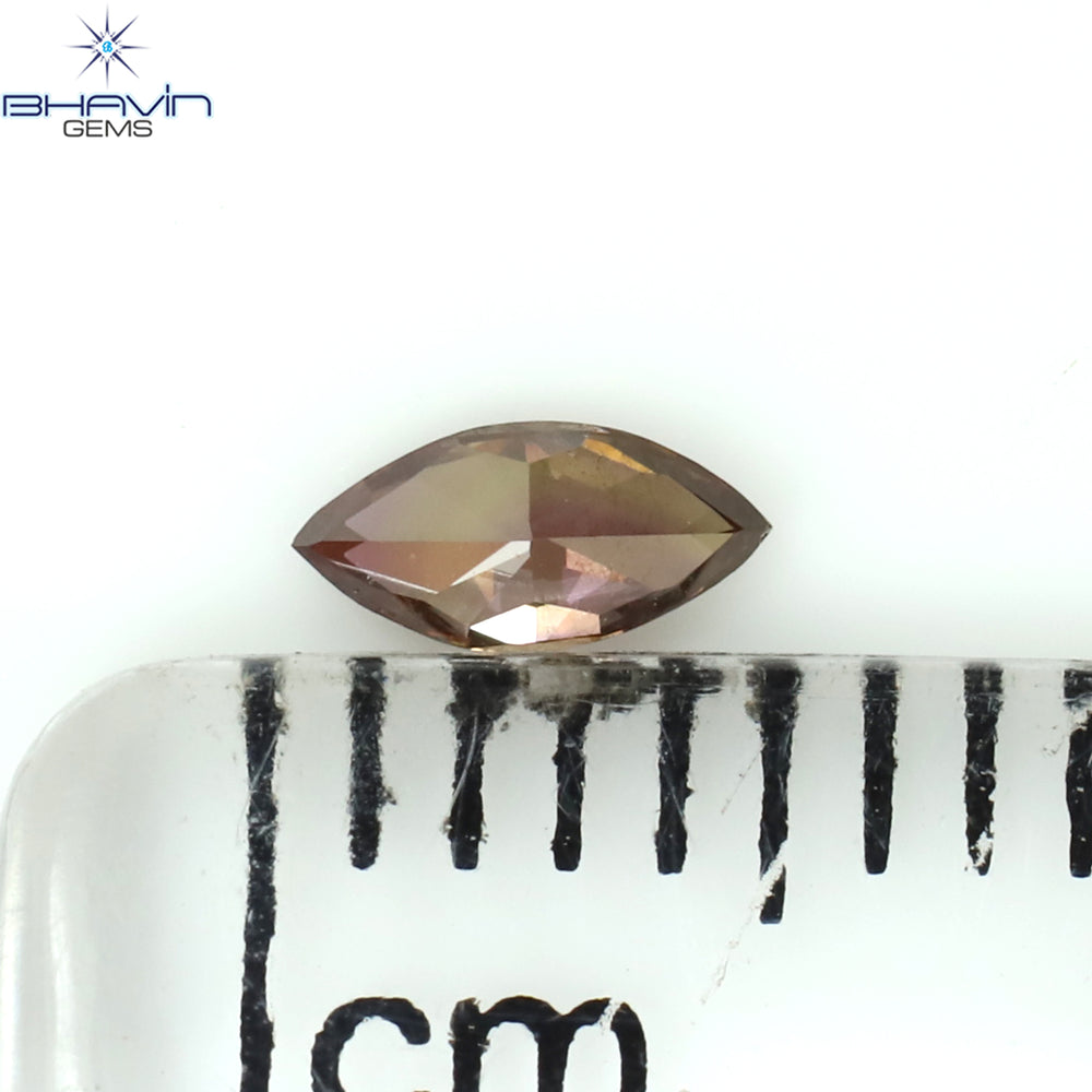 0.10 CT Marquise Shape Natural Loose Diamond Pink Color VS2 Clarity (4.32 MM)