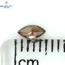 0.10 CT Marquise Shape Natural Loose Diamond Pink Color VS2 Clarity (4.32 MM)