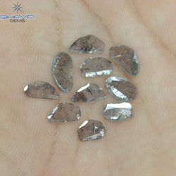 2.13 CT/10 Pcs Slice Shape Natural Diamond Salt And Pepper Color I3 Clarity (8.69 MM)