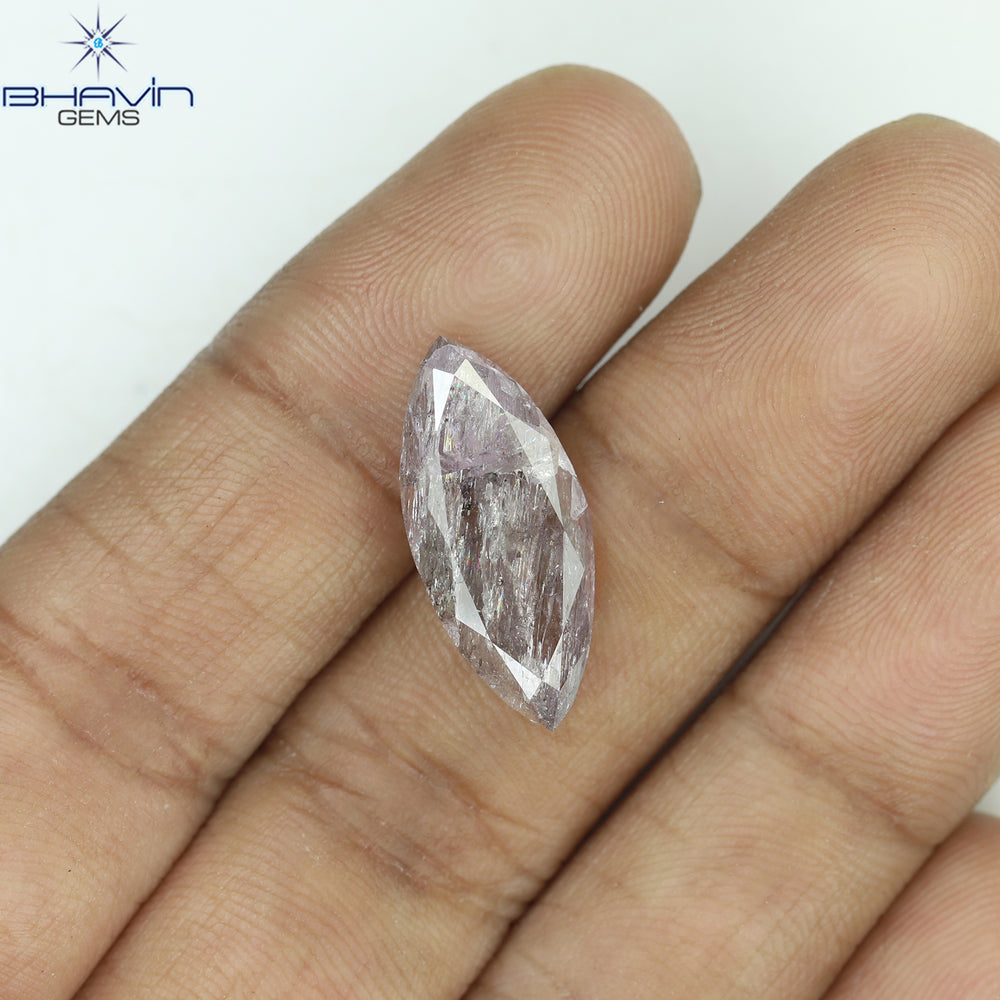 6.51 CT Marquise Shape Natural Loose Diamond Pink Color I3 Clarity
