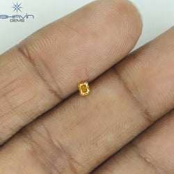 0.07 CT Radiant Shape Natural Diamond Yellow Color SI2 Clarity (2.50 MM)