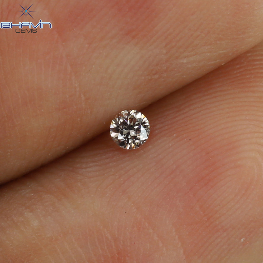 0.05 CT Round Shape Natural Diamond Pink Color SI1 Clarity (2.29 MM)