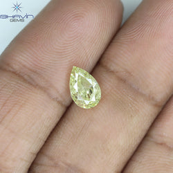 1.01 CT Pear Shape Natural Diamond Yellow Color I1 Clarity (7.61 MM)