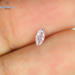 0.13 CT Marquise Shape Natural Loose Diamond Pink Color SI2 Clarity (5.12 MM)