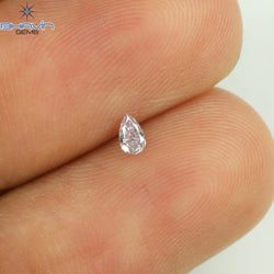 0.05 CT Pear Shape Natural Diamond Pink Color SI2 Clarity (3.20 MM)