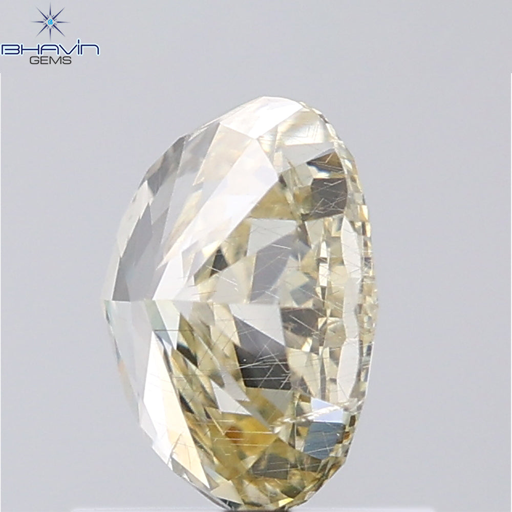 1.01 CT Oval Shape Natural Diamond Yellow Color SI2 Clarity (6.69 MM)