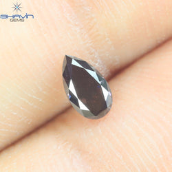 0.27 CT Enhanced Pear Shape Natural Loose Diamond  Brown(Pink) Color VS2 Clarity (5.58 MM)