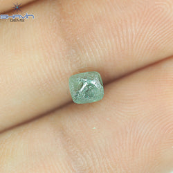 0.65 CT Rough Shape Natural Diamond Greenish Blue Color SI1 Clarity (4.26 MM)