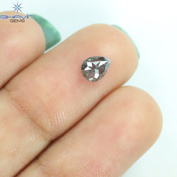 0.50 CT Pear Shape Natural Loose Diamond Salt And Pepper Color I3 Clarity (5.57 MM)