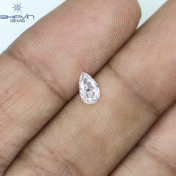 GIA Certified 0.30 CT Pear Diamond Pink Color Natural Loose Diamond (5.96 MM)
