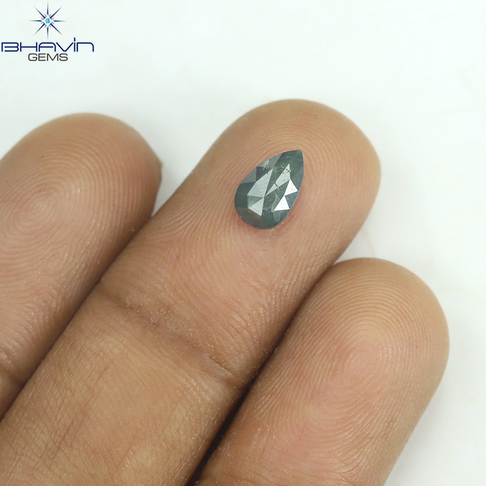 0.67 Pear Shape Natural Diamond Blue Color I3 Clarity (7.05 MM)
