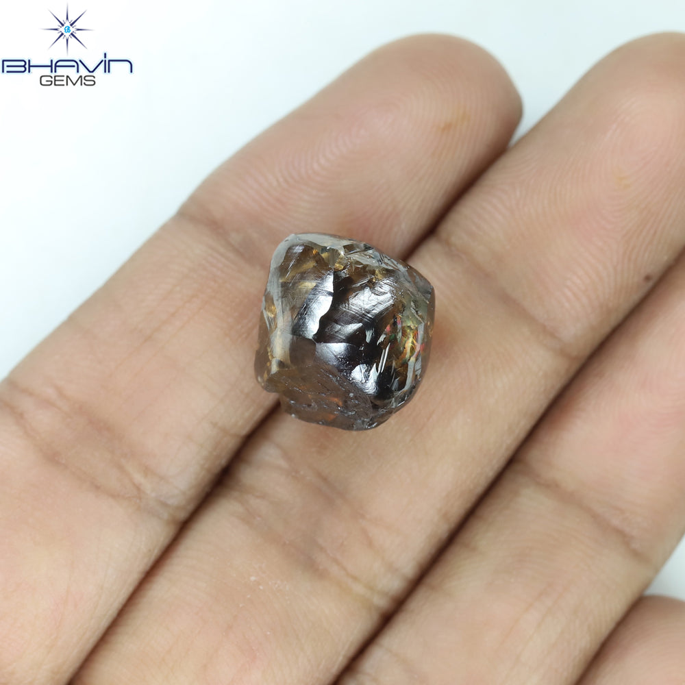 14.78 CT Rough Shape Natural Loose Diamond Brown Color I3 Clarity (14.00 MM)