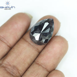 8.98 CT Pear Shape Natural Loose Diamond Salt And Pepper Color (18.30 MM)