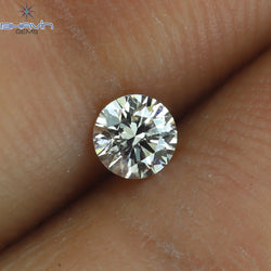 0.16 CT ラウンド シェイプ ナチュラル ダイヤモンド ピンク色 SI1 クラリティ (3.66 MM)