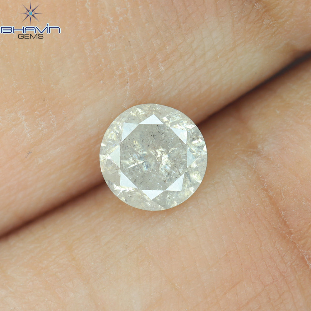 0.60 CT Round Shape Natural Loose Diamond White Color I3 Clarity (5.26 MM)