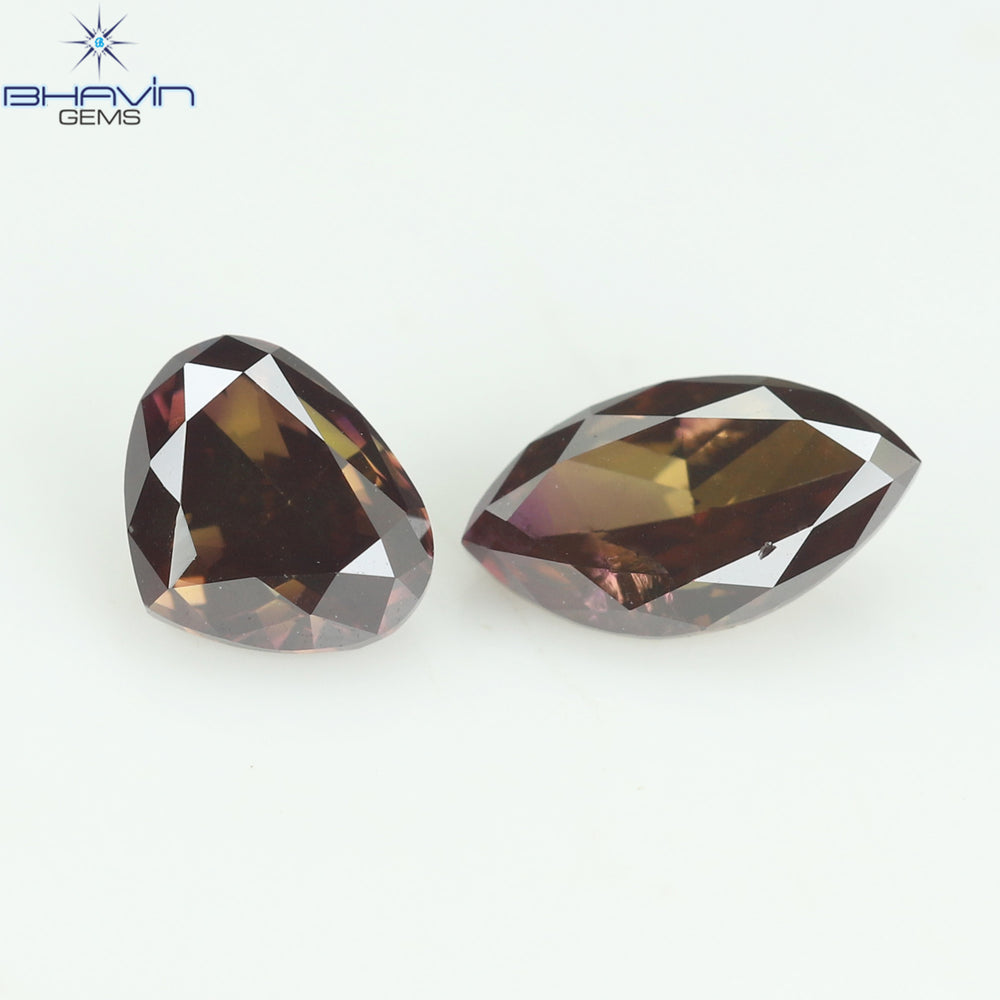 0.38 CT/2 CT Mix Shape Natural Diamond Pink Color SI2 Clarity (4.97 MM)
