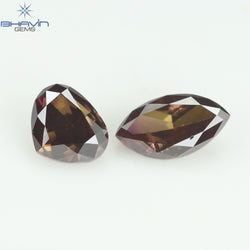 0.38 CT/2 CT Mix Shape Natural Diamond Pink Color SI2 Clarity (4.97 MM)