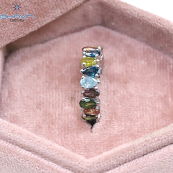 Pear Diamond Natural Diamond Ring Mix Color Gold Ring Engagement Ring