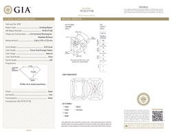 GIA Certified 0.25 CT Radiant Diamond Orange-Yellow Color Natural Diamond SI2 Clarity (3.66 MM)