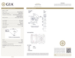 GIA Certified 0.41 CT Radiant Shape Natural Diamond Pink Color SI2 Clarity (4.10 MM)