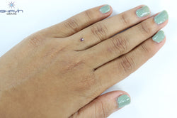 0.11 CT Cushion Shape Natural Diamond Pink Color I2 Clarity (2.85 MM)