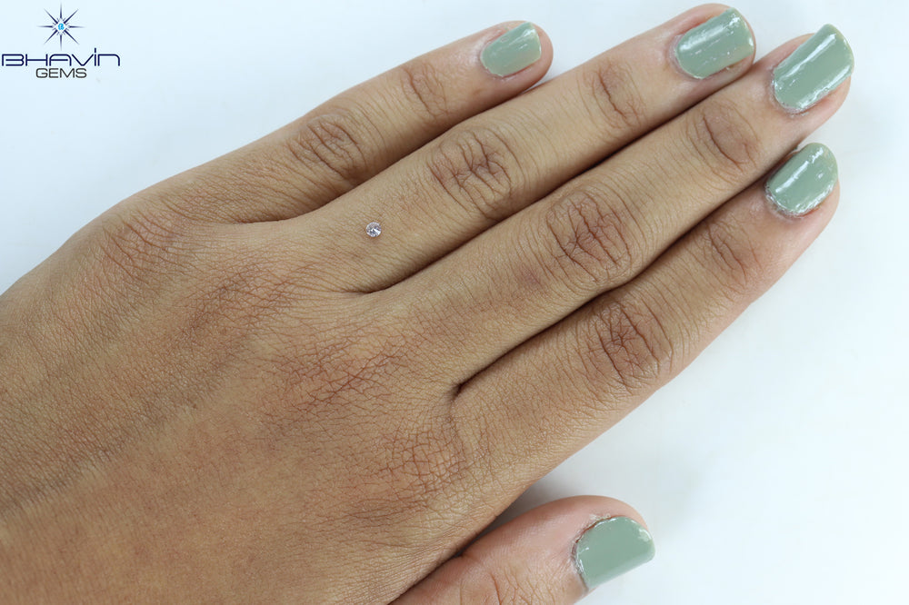 0.03 CT Round Shape Natural Diamond Pink Color VS2 Clarity (1.73 MM)