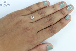 0.87 CT Cushion Shape Natural Diamond Yellow Color I3 Clarity (5.32 MM)