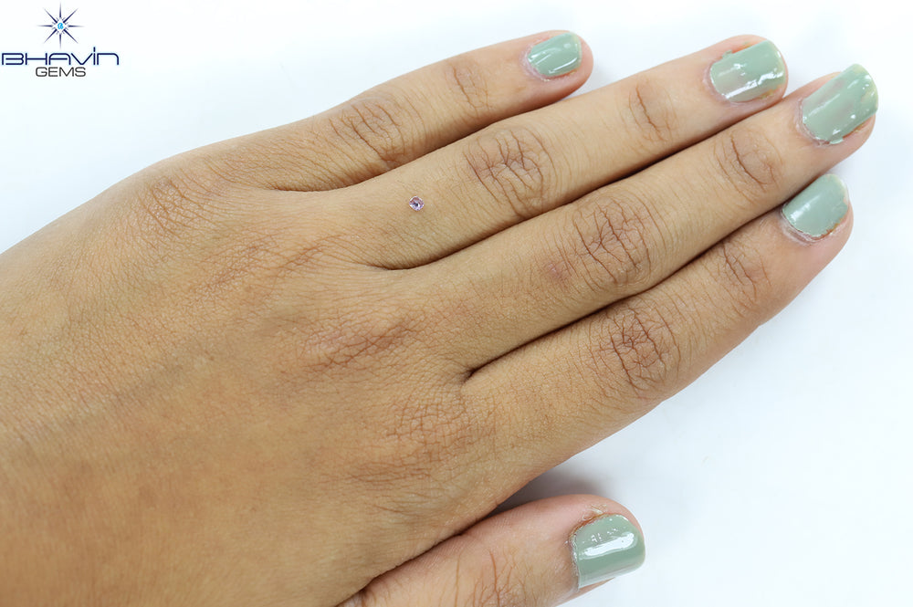 0.04 CT Cushion Shape Natural Diamond Pink Color I1 Clarity (2.05 MM)