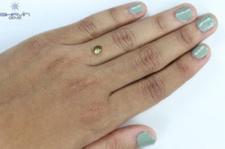 0.62 CT Pear Shape Natural Loose Diamond Brown Orange Color I3 Clarity (6.06 MM)