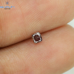 0.08 CT Cushion Shape Natural Diamond Pink Color SI2 Clarity (2.60 MM)