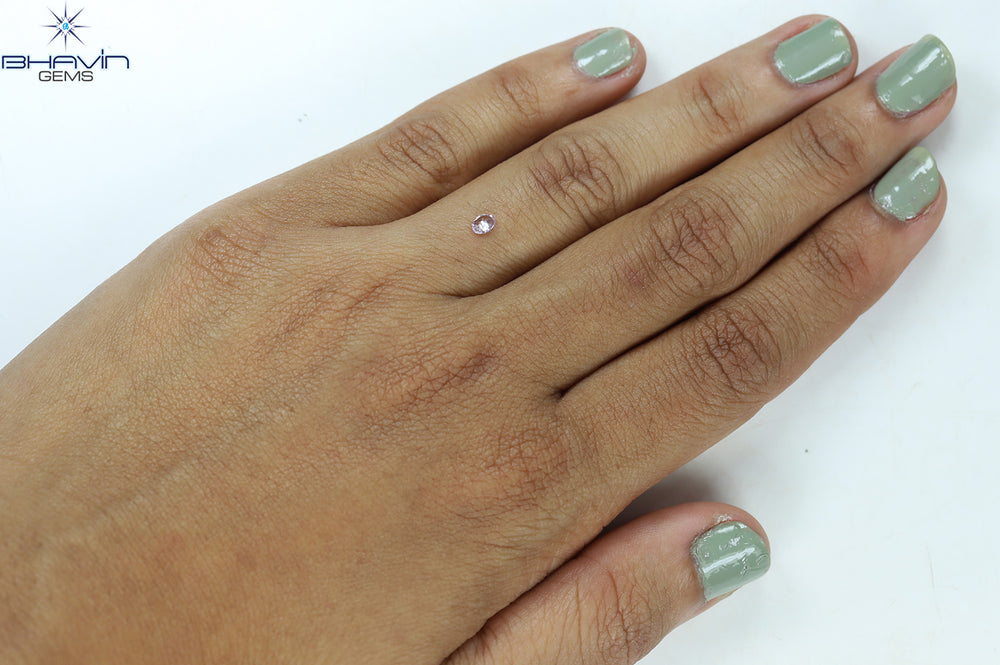 0.12 CT Oval Shape Natural Diamond Pink Color I1 Clarity (3.62 MM)