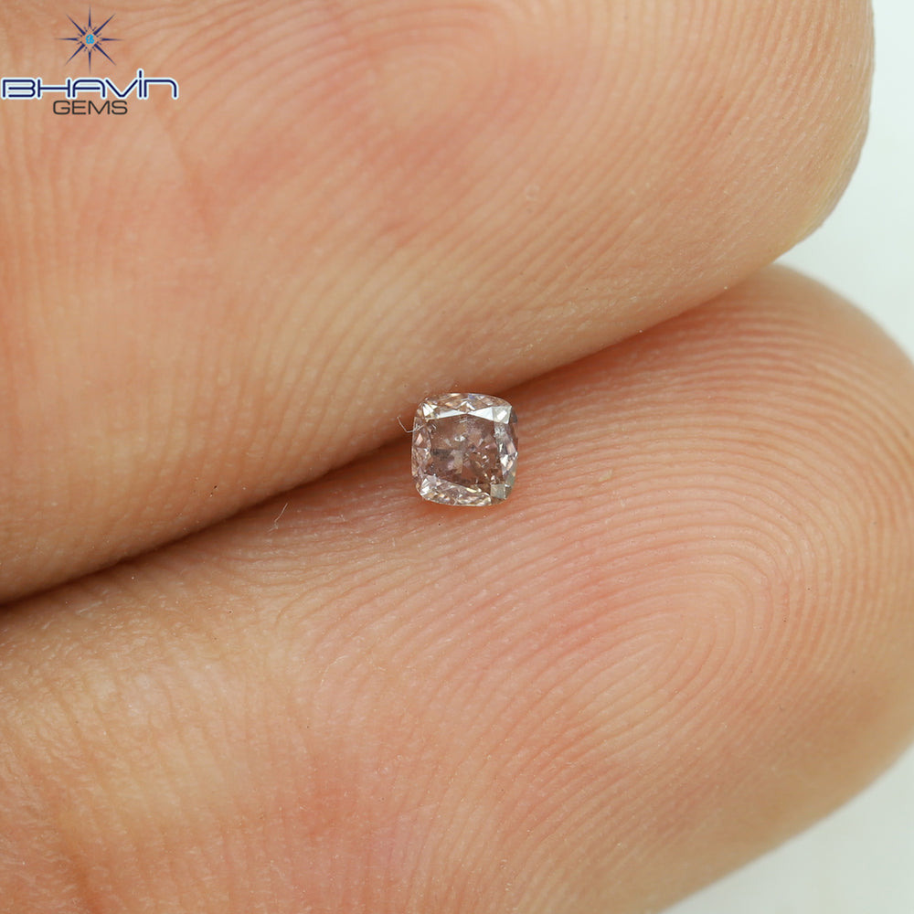 0.07 CT Cushion Shape Natural Diamond Pink Color SI1 Clarity (2.37 MM)