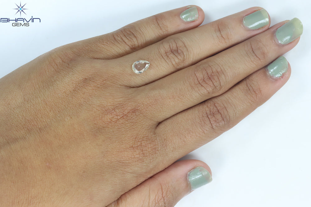 0.87 CT Pear Shape Natural Diamond White Color SI1 Clarity (8.34 MM)
