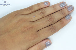 0.10 CT Oval Shape Natural Diamond Pink Color SI1 Clarity (3.26 MM)