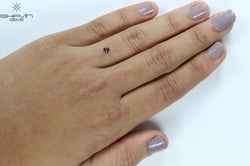 0.13 CT Heart Shape Pink Color Natural Loose Diamond SI1 Clarity (3.24 MM)