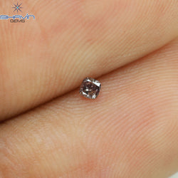 0.04 CT Cushion Shape Natural Diamond Pink Color SI1 Clarity (1.84 MM)