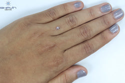 0.27 CT Oval Shape Natural Diamond Pink Color I1 Clarity (4.54 MM)
