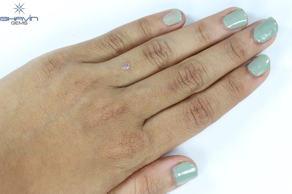 0.15 CT Oval Shape Natural Diamond Pink Color I2 Clarity (3.97 MM)