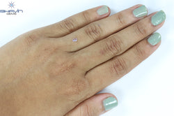 0.15 CT Oval Shape Natural Diamond Pink Color I2 Clarity (3.97 MM)