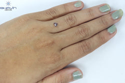 0.39 CT Heart Shape Natural Diamond Pink Color I2 Clarity (4.33 MM)