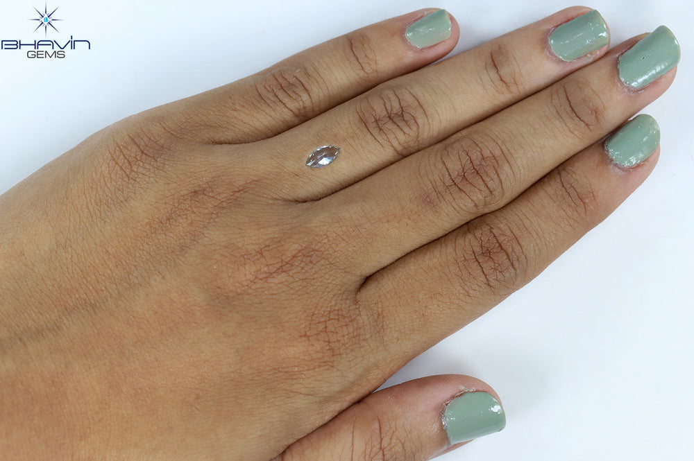 0.58 CT Marquise Shape Natural Loose Diamond Grey Color VS2 Clarity (7.78 MM)