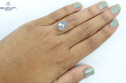7.39 CT Pear Shape Natural Diamond White Color I3 Clarity (15.50 MM)