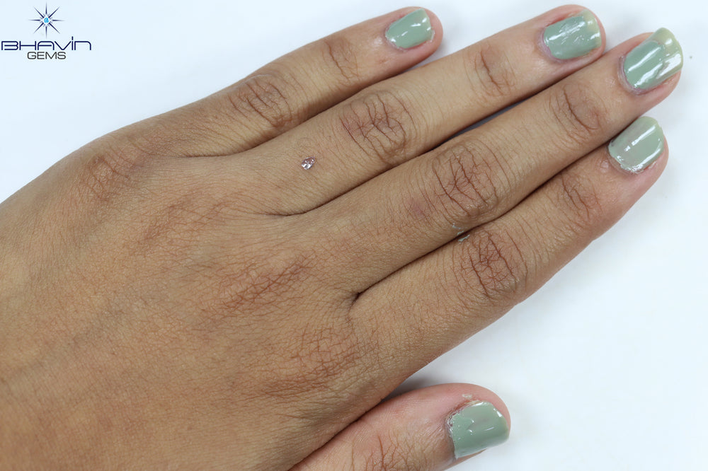 0.05 CT Pear Shape Natural Diamond Pink Color VS2 Clarity (3.02 MM)