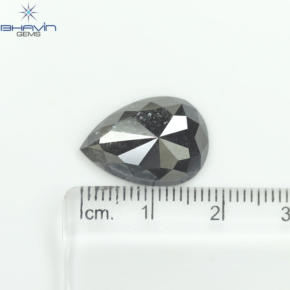 8.93 CT Pear Shape Natural Loose Diamond Salt And Pepper Color (18.10 MM)