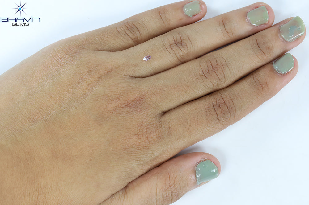 0.06 CT Marquise Shape Natural Loose Diamond Pink Color I2 Clarity (3.97 MM)