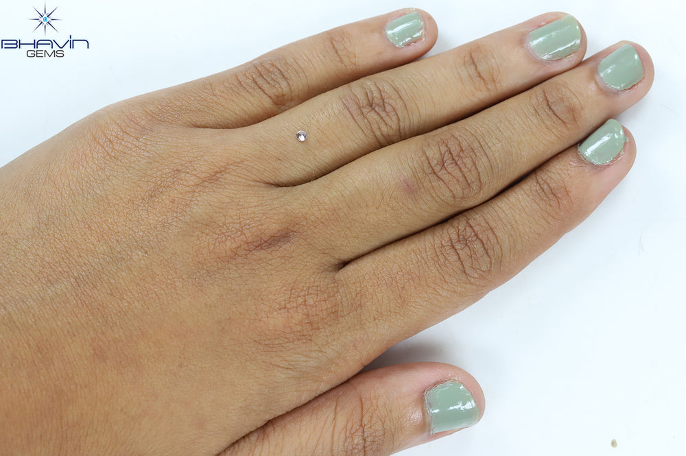 0.03 CT Round Shape Natural Diamond Pink Color VS2 Clarity (2.15 MM)